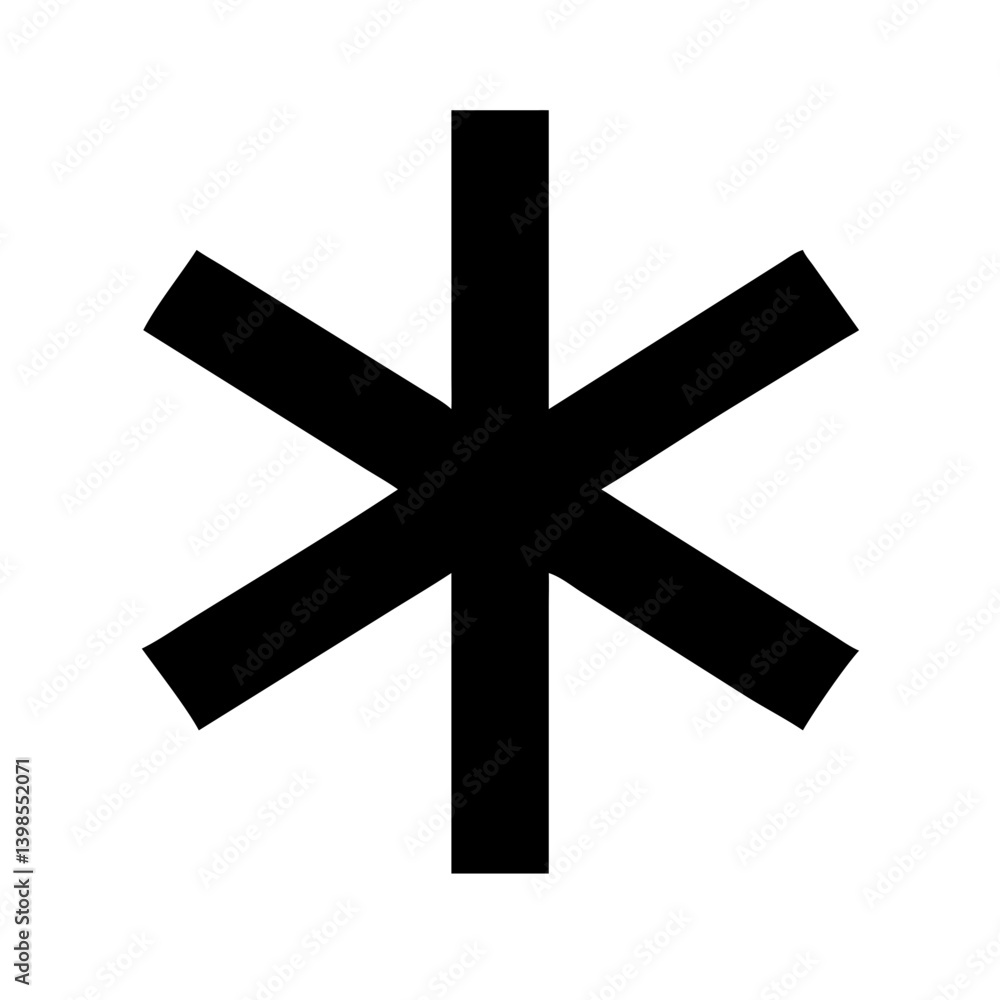 Obraz premium asterik vector flat icon