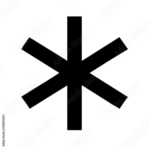 asterik  vector flat icon