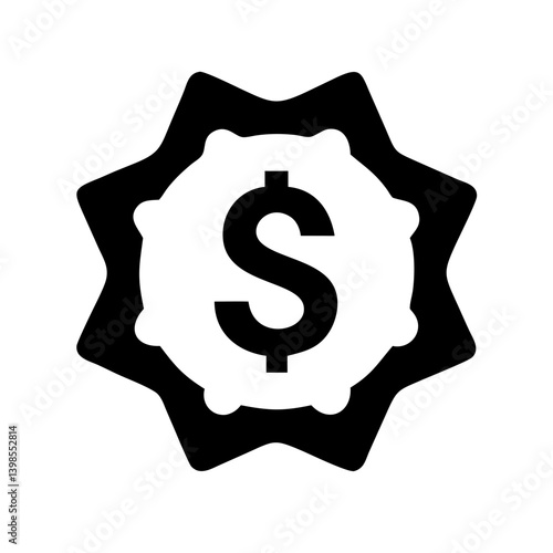 badge dollar  vector flat icon