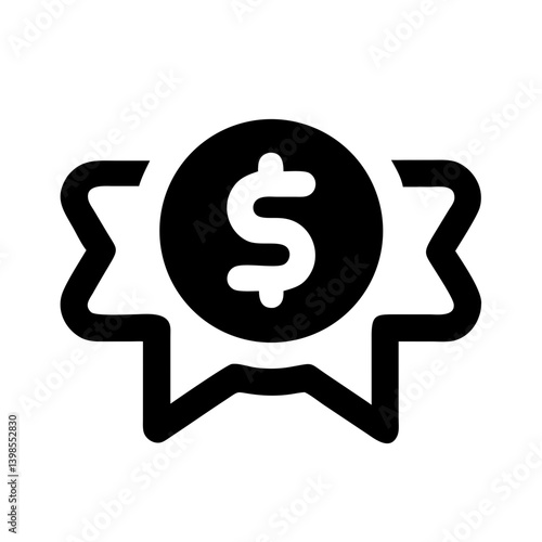 badge dollar  vector flat icon