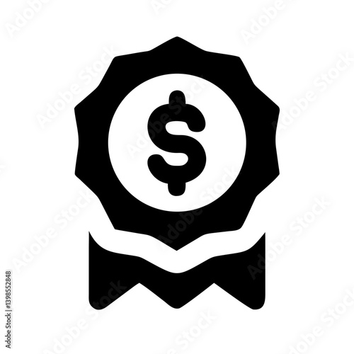 badge dollar  vector flat icon