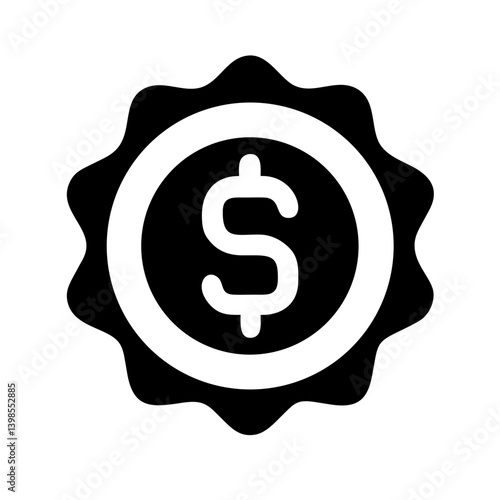 badge dollar  vector flat icon