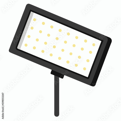  led panel light on white background 