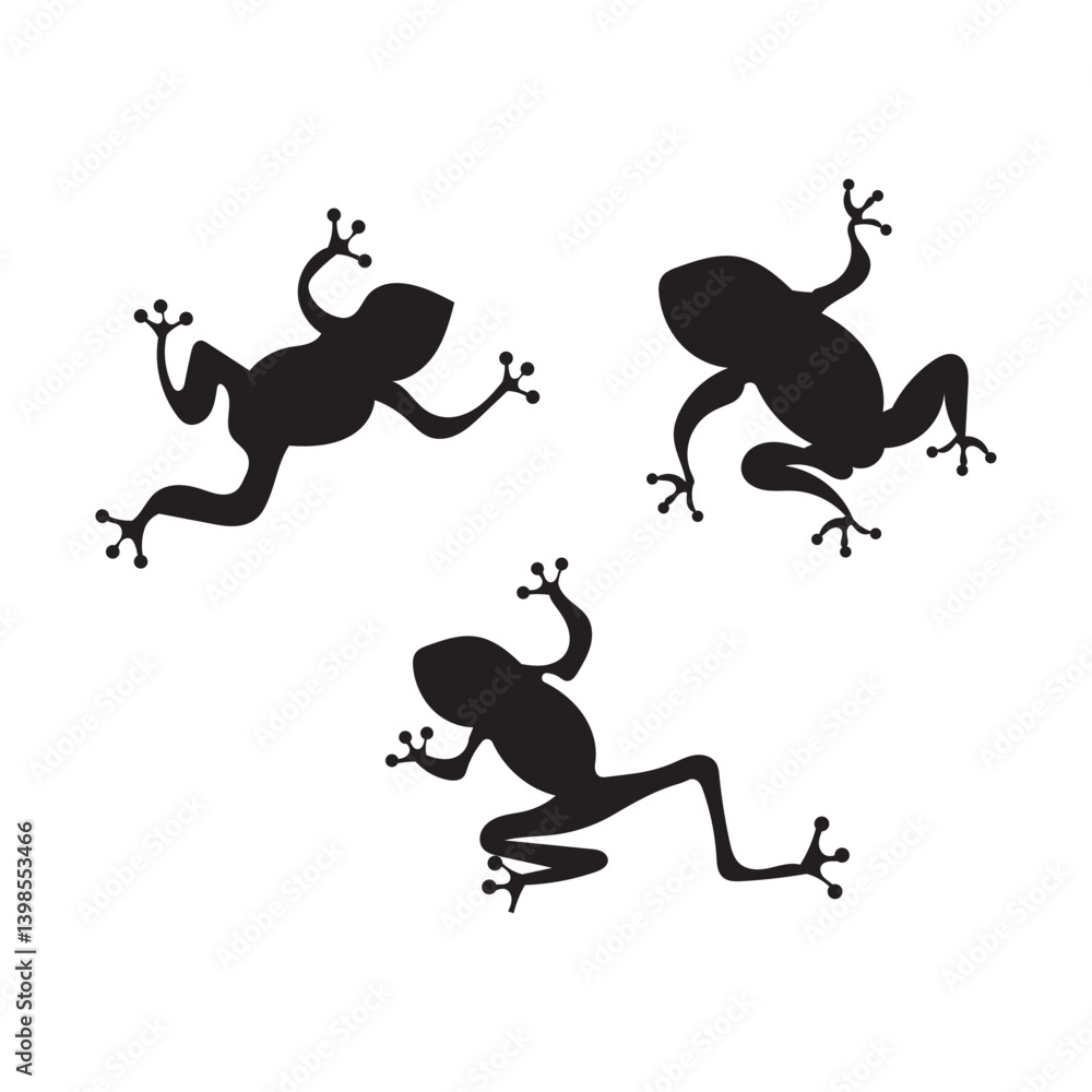 Fototapeta premium frog vector logo icon illustration template design