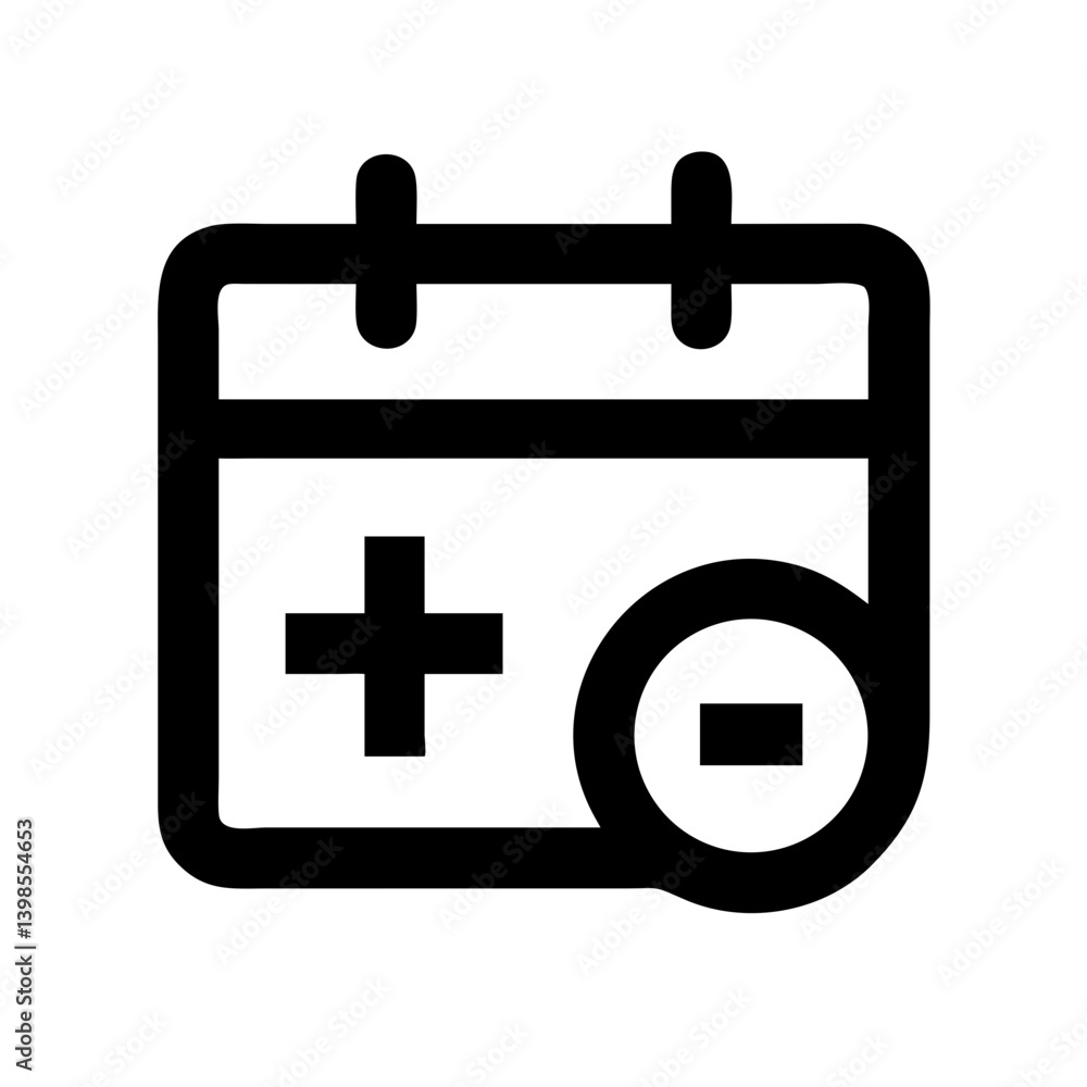 Obraz premium calendar plus vector flat icon