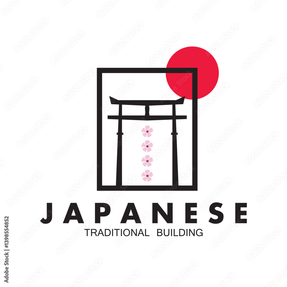 torii gate logo icon vector illustration template design torii gate logo icon vector illustration template design