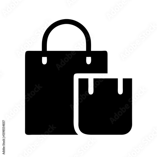 bags shopping  vector flat icon