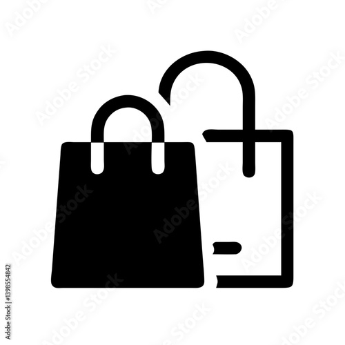 bags shopping  vector flat icon
