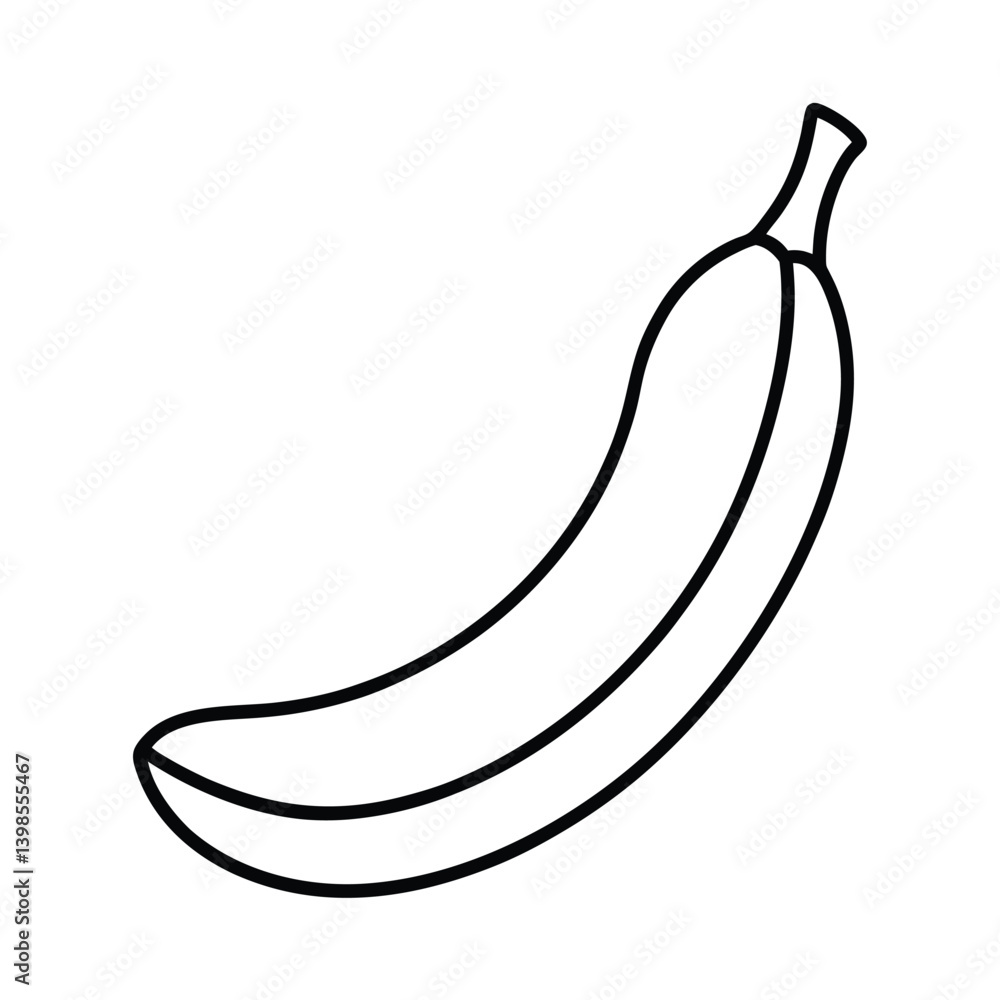 wild banana fruit line art vector illustration wild banana fruit line art vector illustration