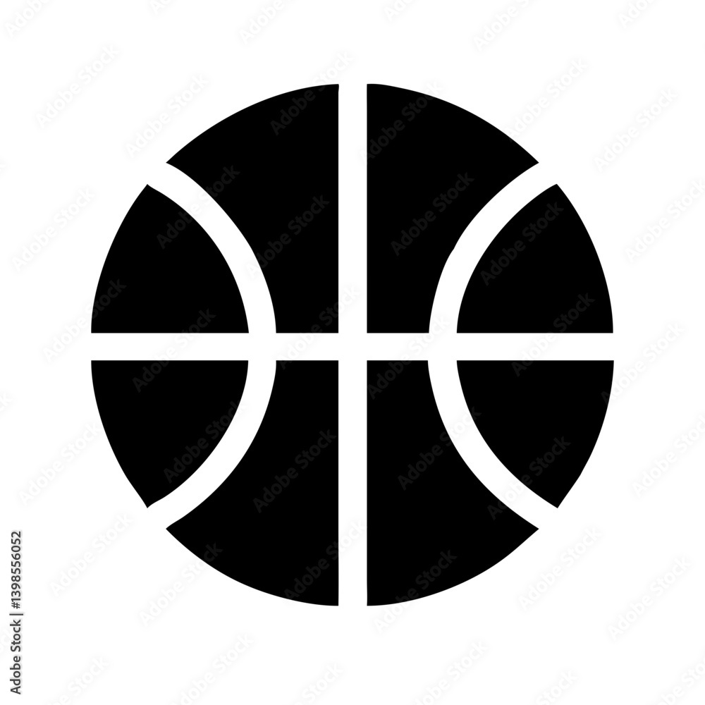 basketball glyph  vector flat icon