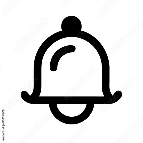 bell ring glyph  vector flat icon
