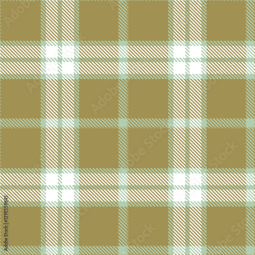 Plaid pattern seamless. Soft greenish grey & Traditional putty Tartan Textile Design. 