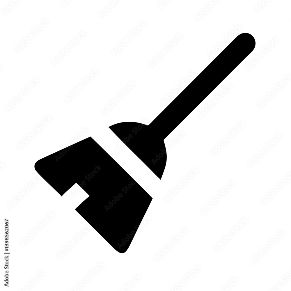 broom glyph vector flat icon broom glyph vector flat icon