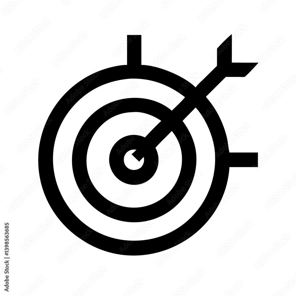 bullseye pointer vector flat icon bullseye pointer vector flat icon