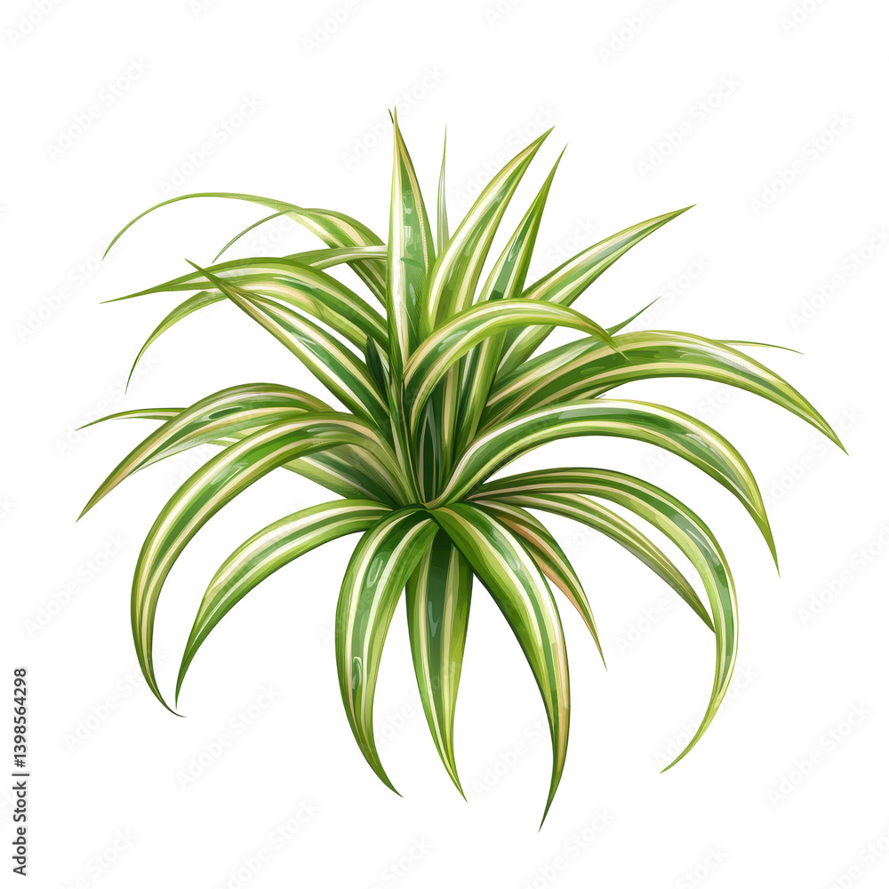 Spider Plant isolated on white background Spider Plant isolated on white background