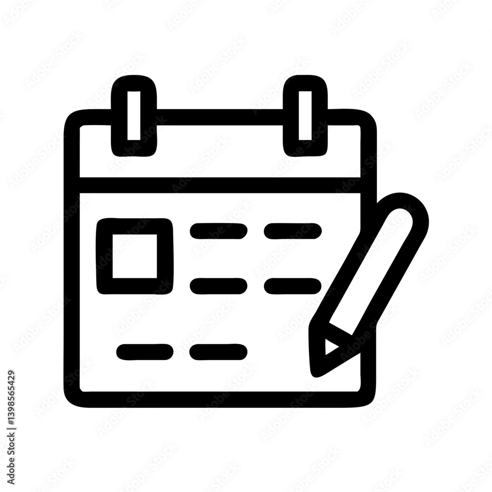 calendar lines pen vector flat icon calendar lines pen vector flat icon