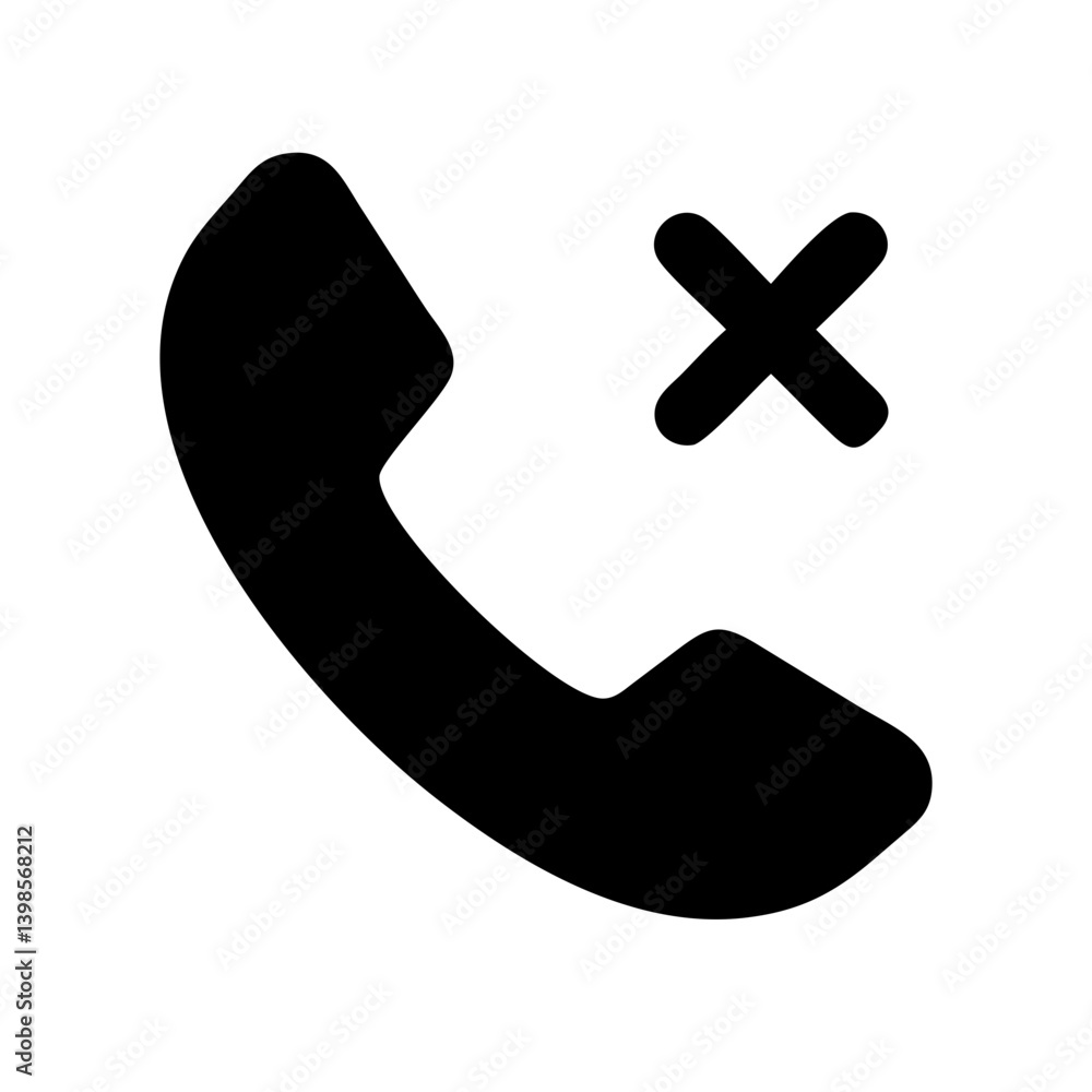 call missed vector flat icon call missed vector flat icon
