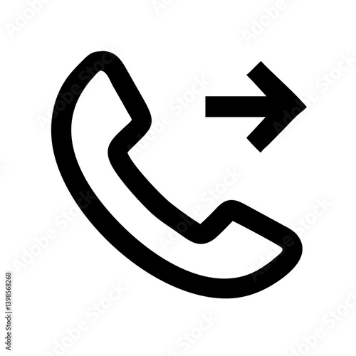 call outgoing  vector flat icon