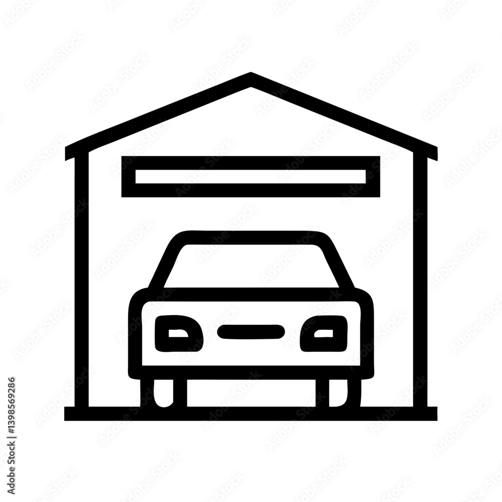 car garage vector flat icon car garage vector flat icon