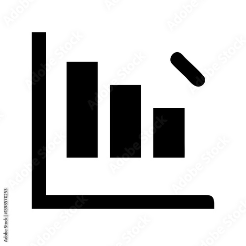 chart histogram free interface icon glyph  vector flat icon