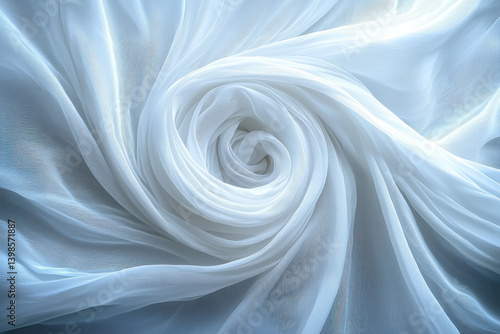 A serene white swirl backgr...