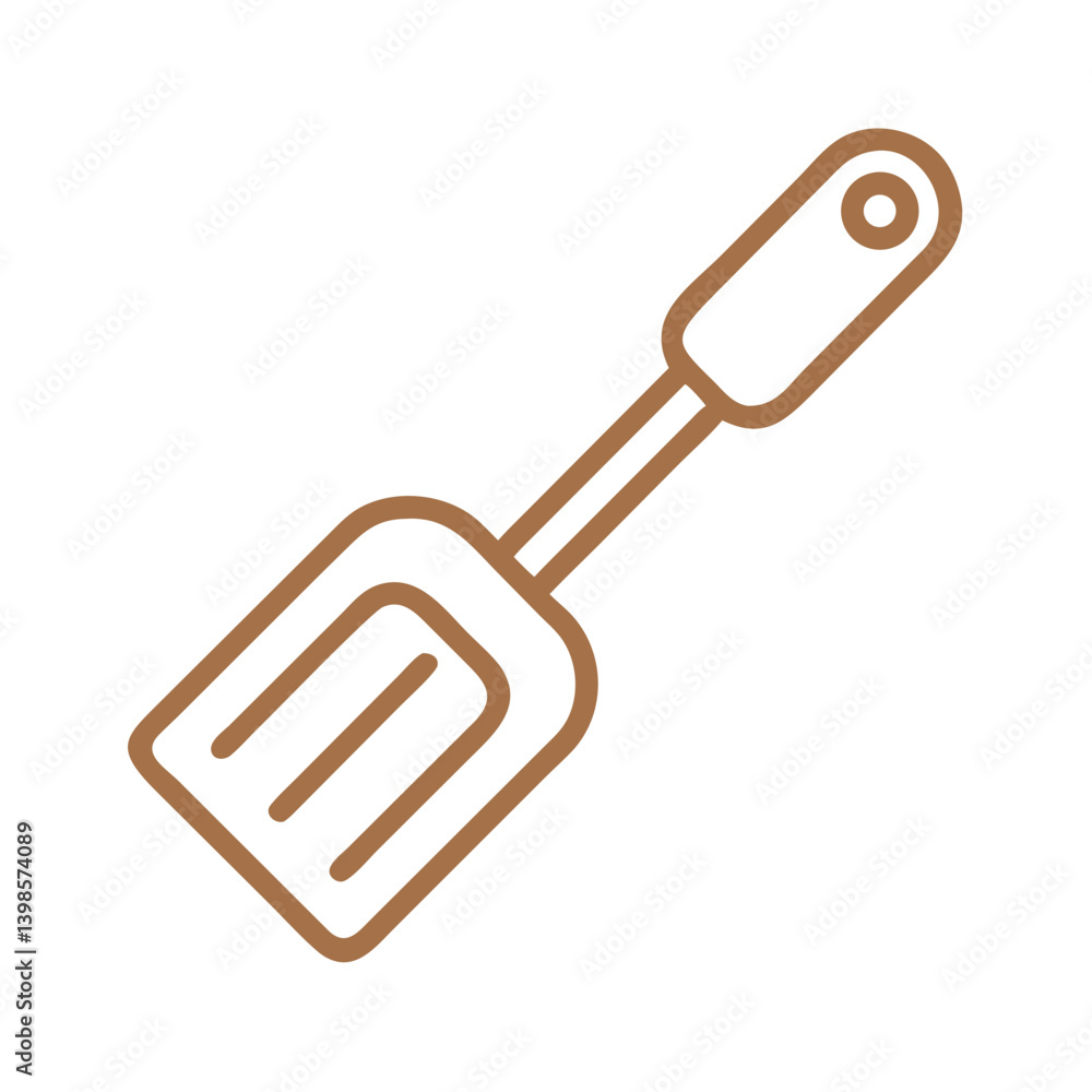 Cooking Spatula Icon in Minimalist Style with Simple Lines Cooking Spatula Icon in Minimalist Style with Simple Lines