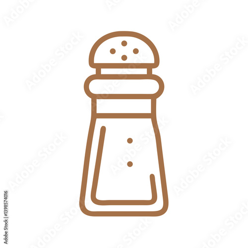 Salt Shaker Line Art Illustration  