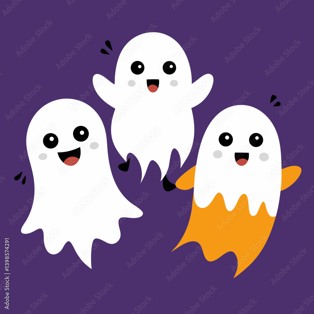 Obraz premium two halloween ghosts