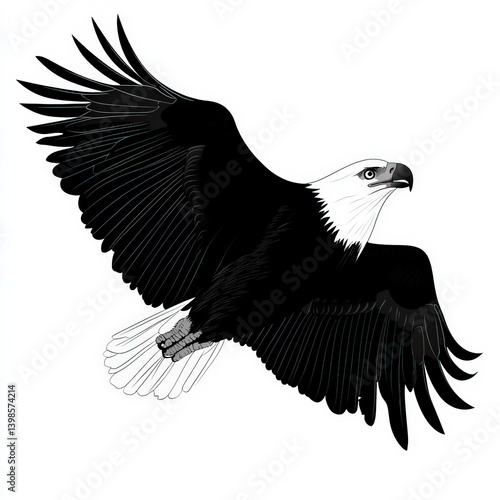 eagle silhouette , black an...