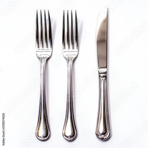 fork and knife isolated