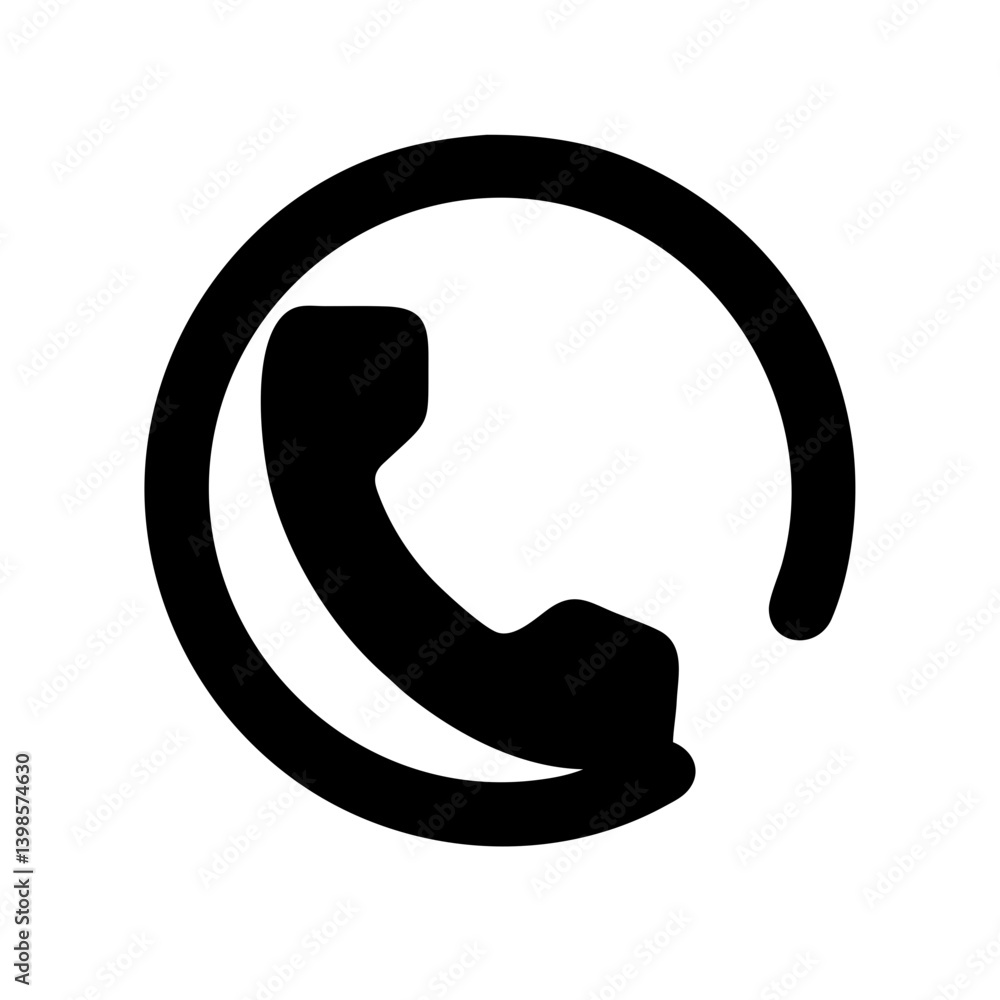 circle phone vector flat icon circle phone vector flat icon