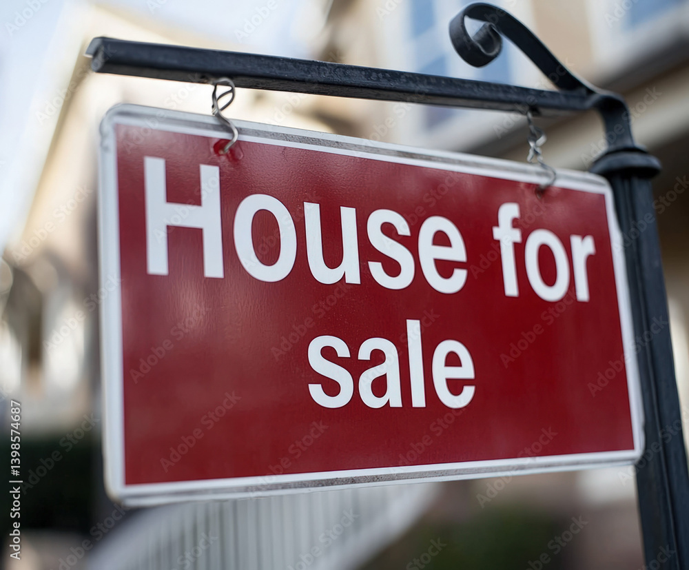 Obraz premium House for sale sign isolated