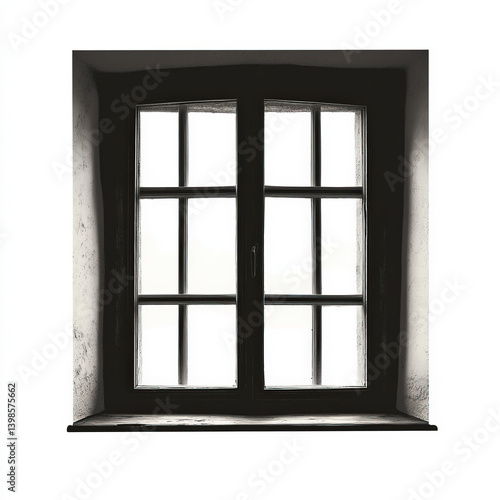 silhouette of open window ,...