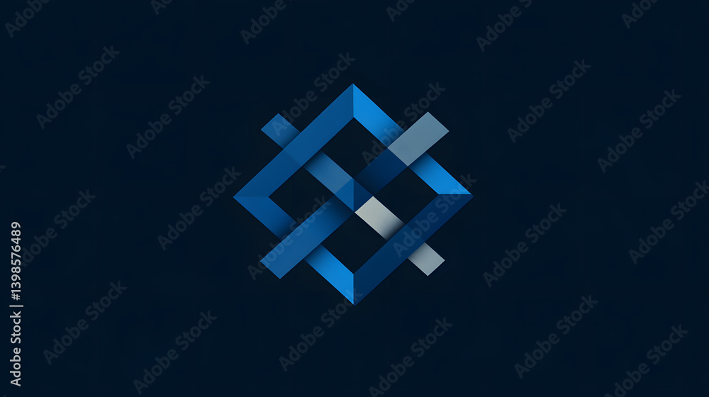 Geometric Harmony: A sophisticated interplay of geometric shapes, rendered in shades of blue and gray, creating a visually captivating abstract design suitable for technology and innovation concepts. Geometric Harmony: A sophisticated interplay of geometric shapes, rendered in shades of blue and gray, creating a visually captivating abstract design suitable for technology and innovation concepts.