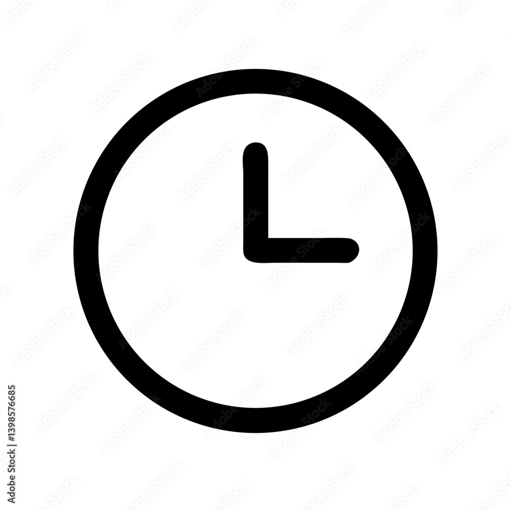 clock two glyph vector flat icon clock two glyph vector flat icon