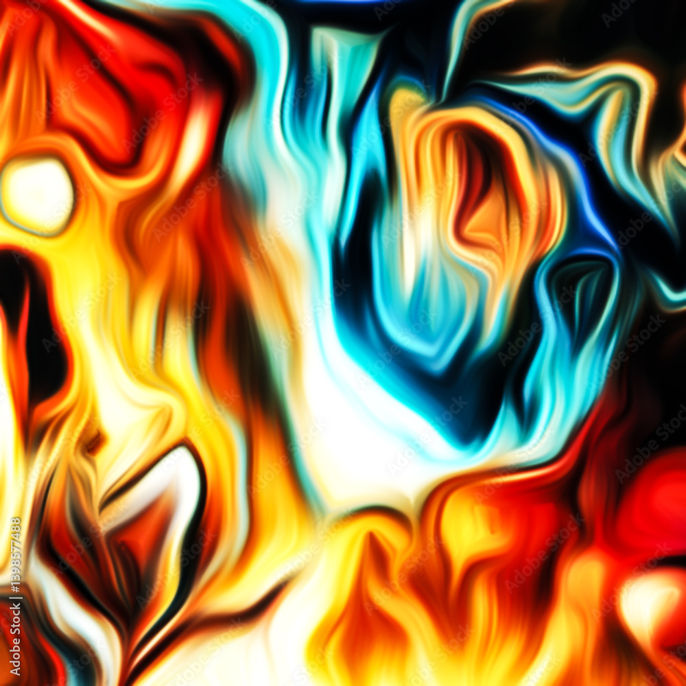 Abstract fluid art digital painting and dynamic swirling patterns with vibrant color transitions. Abstract fluid art digital painting and dynamic swirling patterns with vibrant color transitions.