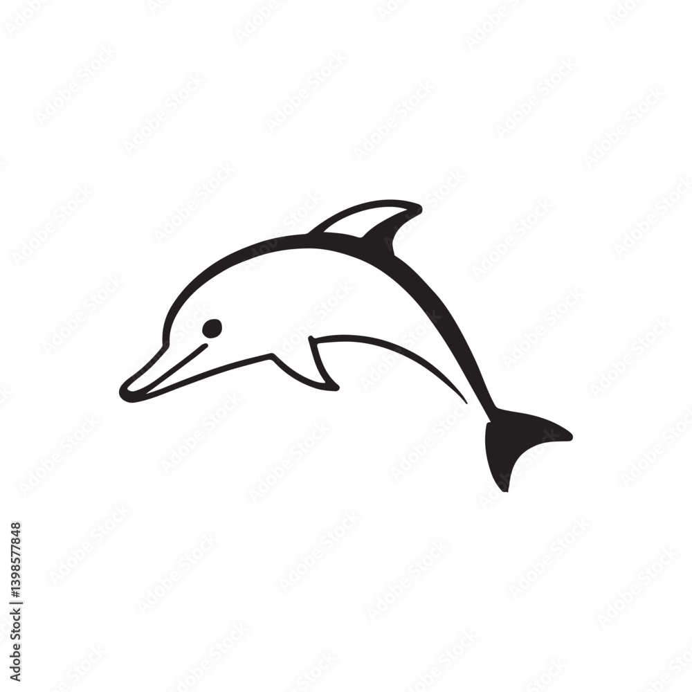 Fototapeta premium dolphin isolated on white