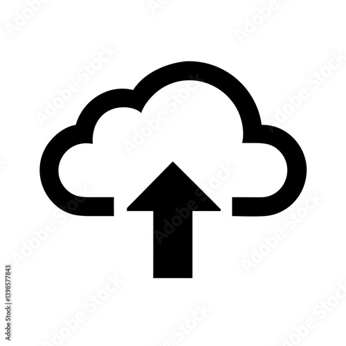 cloud upload alt  vector flat icon