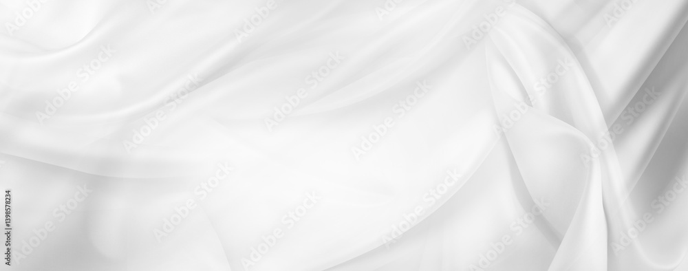 Fototapeta premium White silk fabric texture background