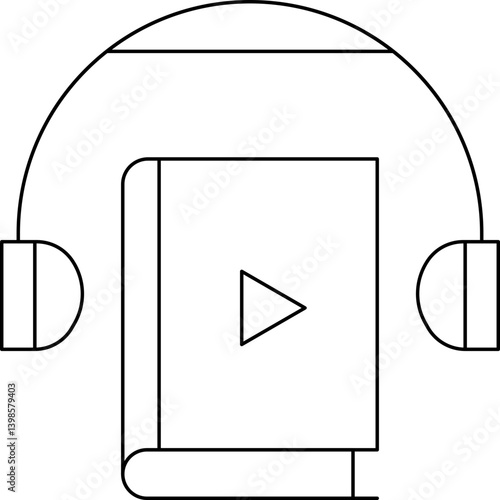 Audiobook single vector illustration icon