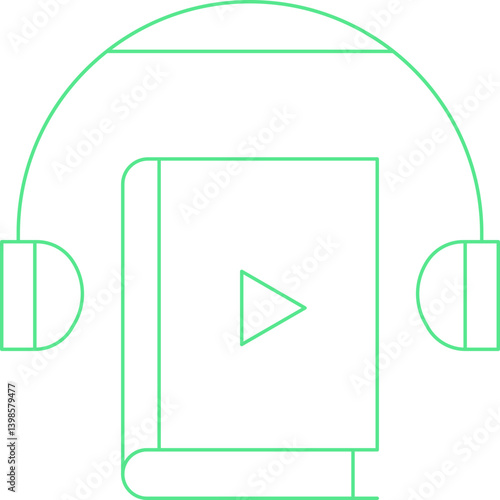 Audiobook single vector illustration icon