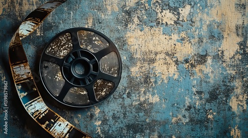 Vintage film style background featuring grunge texture and dark tones for photography projects