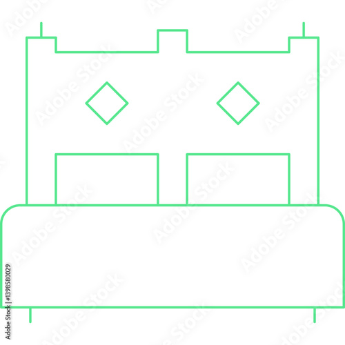 Accomodation single vector illustration icon