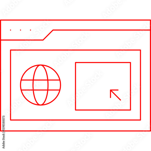 Browser single vector illustration icon