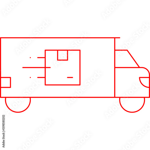 Delivery Truck single vector illustration icon