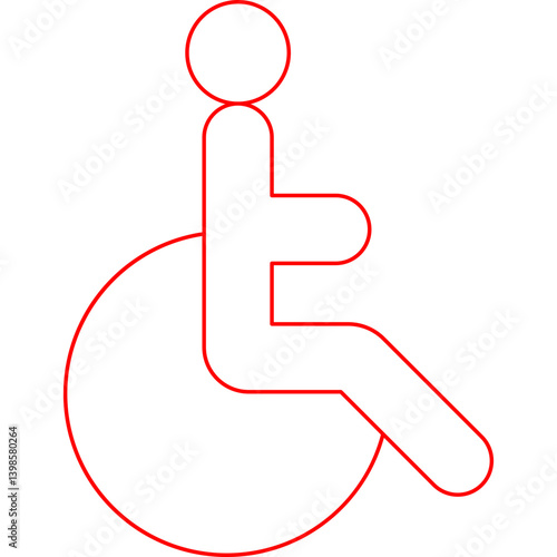 Disabled single vector illustration icon