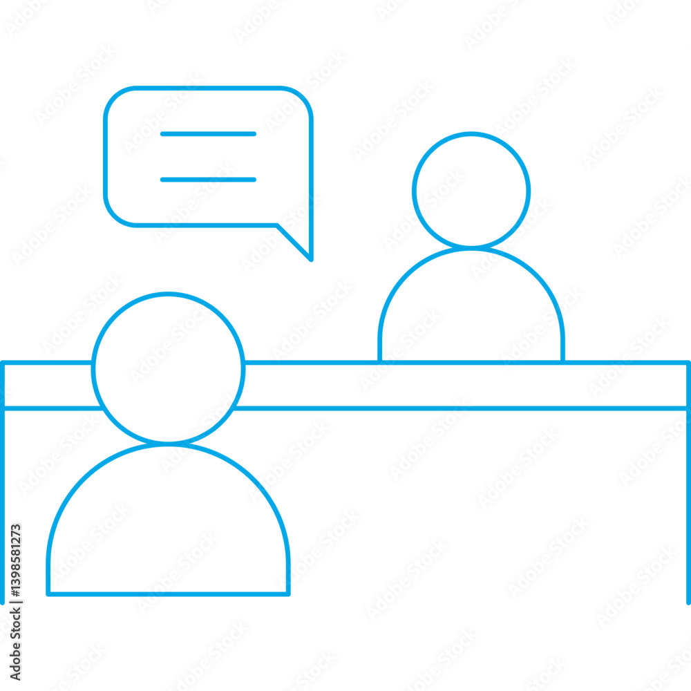 Interview single vector illustration icon Interview single vector illustration icon