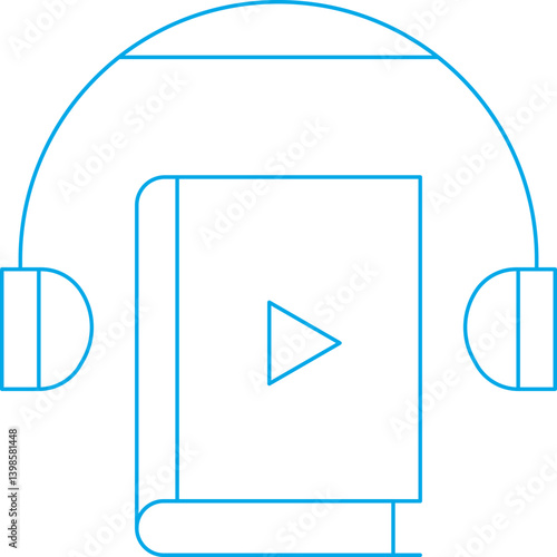 Audiobook single vector illustration icon