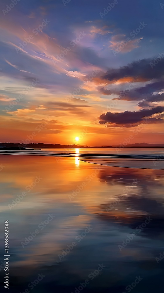 Obraz premium Golden Sunset Reflections