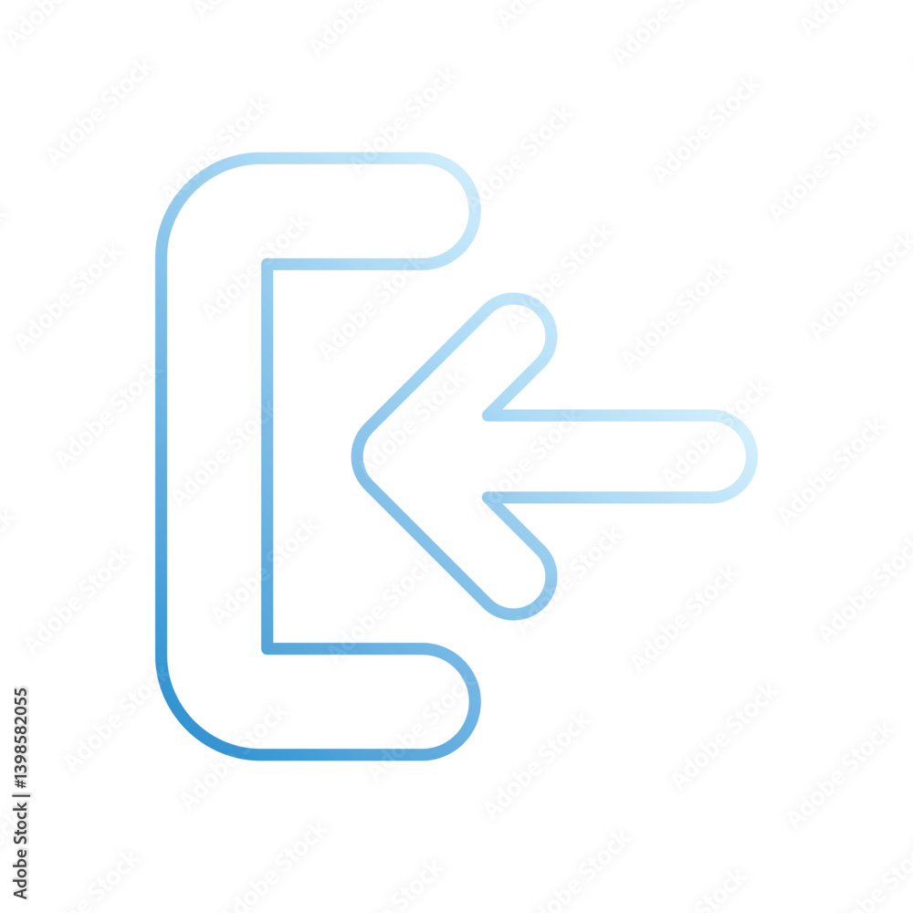 LOG OUT vector icon stock illustration LOG OUT vector icon stock illustration